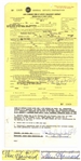 Moe Howard Twice-Signed Agreement From June 1960 Regarding The Three Stooges Appearance at the Wisconsin State Fair -- 2pp. Measures 8.5 x 12 & 8.5 x 5.25 -- Very Good